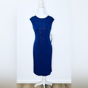 long dark blue dress and jcpenney formal flowy Flowy 3/4 Sleeves Dark Navy Plus Size Prom Dress With Sweep Train main image 0